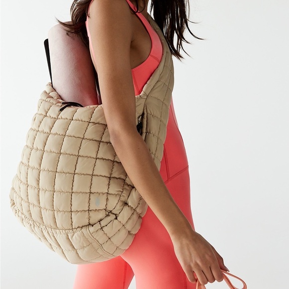Free People Quilted Tan Tote Bag - Picture 6 of 7